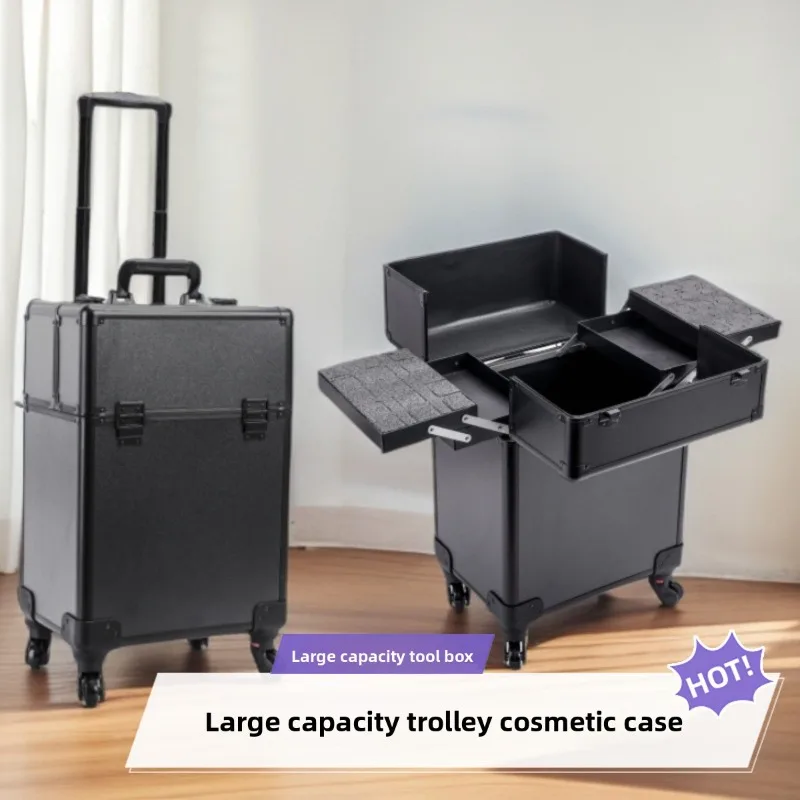Beauty & Makeup Katia Di Paola - Rollende cosmetische bagageorganizer met grote capaciteit,