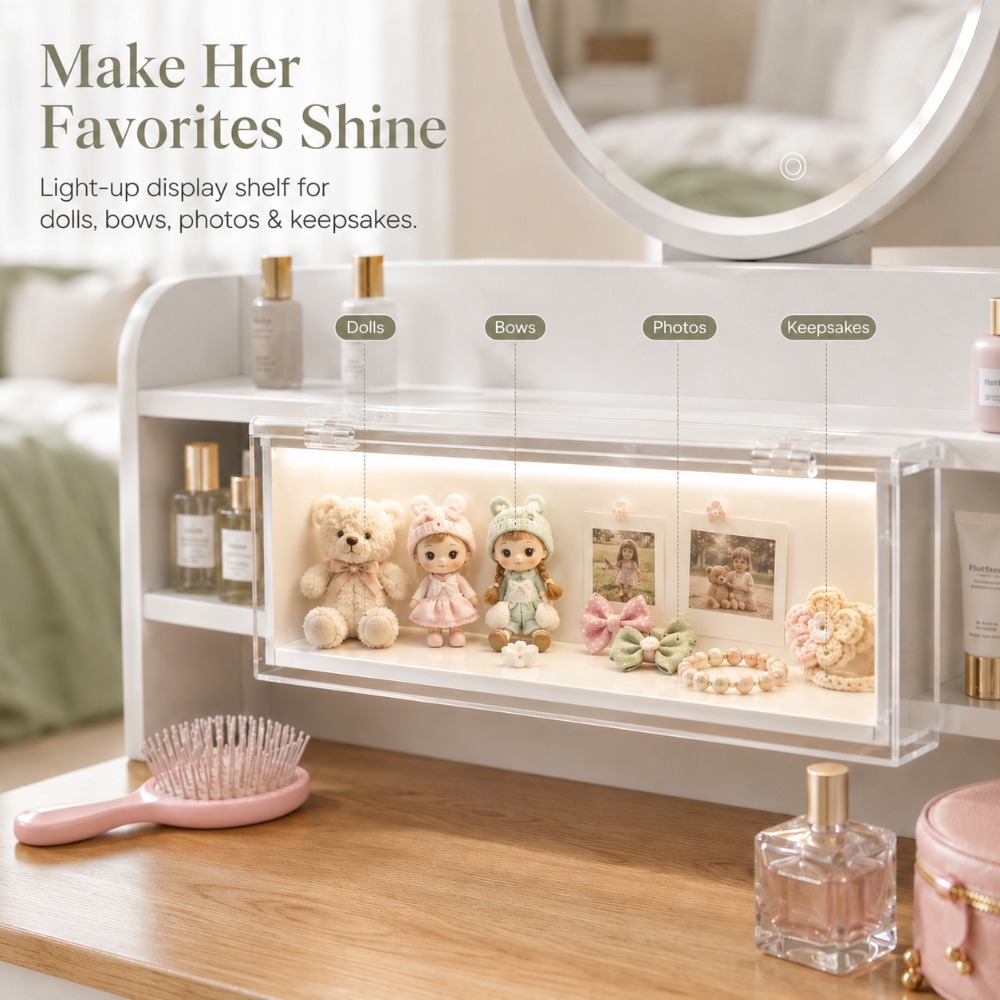 Perfect cadeau voor haar, rond - Beauty Makeup Vanity Set recensie en prijs